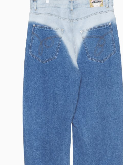 Блакитні  джинси PUSHBUTTON вільного крою: фото 4 - Invogue