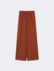 Теракотові брюки MAX MARA з чистого шовку: фото - Invogue