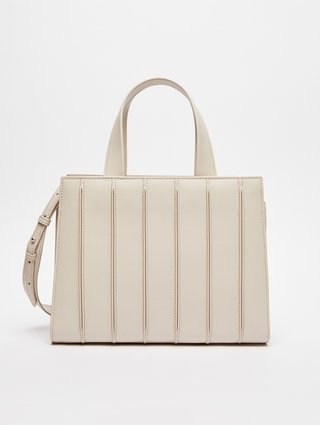 Кремовая сумка Max Mara кожаная: фото - Invogue