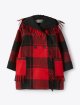 Красное пальто IL GUFO в клетку: фото - Invogue