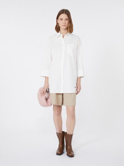 Біла сорочка WEEKEND MAX MARA з бавовни: фото 1 - Invogue