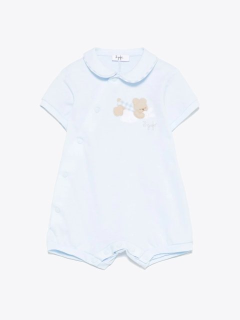 Голубой комбинезон IL GUFO хлопковый: фото - Invogue