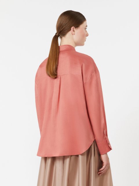 Біла сорочка Max Mara з рамі: фото 3 - Invogue