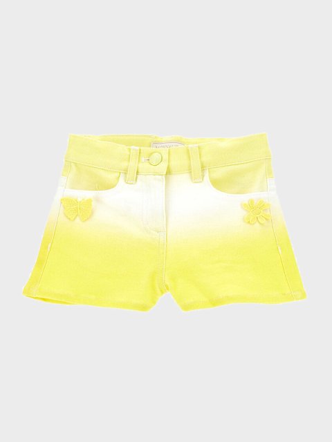 Жёлтые шорты джинс MONNALISA: фото - Invogue