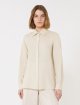 Бежева сорочка Max Mara з льону з вишитим логотипом: фото 2 - Invogue