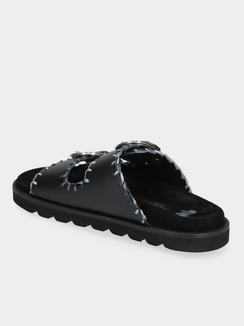 Чёрные шльопанцы WEEKEND MAX MARA: фото 2 - Invogue