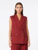 Червоний жилет Max Mara з чистого льону: фото 2 - Invogue