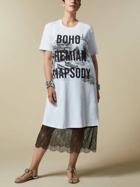 Белое платье MARINA RINALDI: фото 3 - Invogue