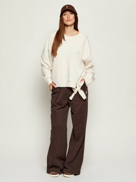 Белый свитшот BOSS из хлопка: фото 1 - Invogue