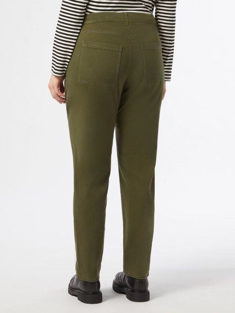 Брюки Marina Rinaldi з габардину кольору хакі: фото 2 - Invogue