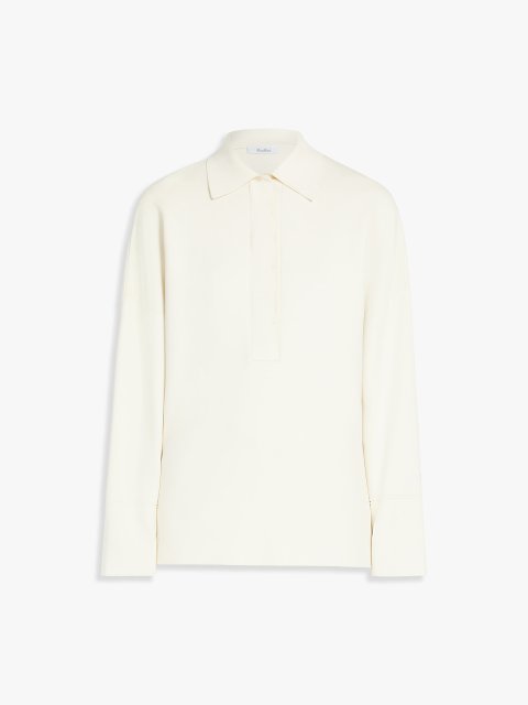 Белая блузка Max Mara из вискозной пряжи: фото - Invogue