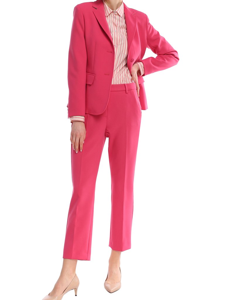 Тёмно-розовые брюки WEEKEND MAX MARA: фото 1 - Invogue