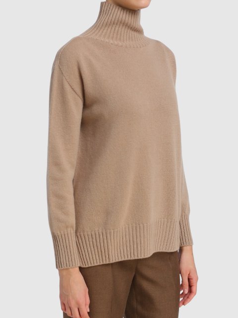 Бежевый свитер MAX MARA: фото 2 - Invogue