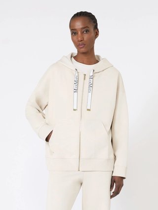Кремовое худи MAX MARA на молнии: фото 2 - Invogue