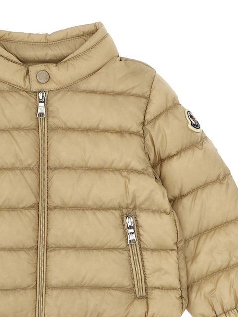 Бежева куртка Moncler стьобана: фото 2 - Invogue