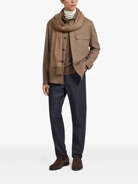 Темно-коричнева сорочка ZEGNA з кашеміру: фото 1 - Invogue