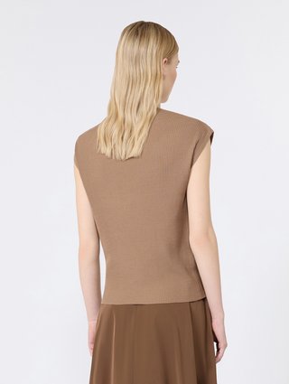 Темно-бежевый жилет Max Mara из шерсти: фото 3 - Invogue