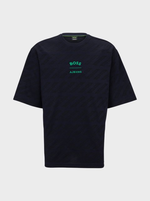 Тёмно-синяя футболка BOSS: фото - Invogue