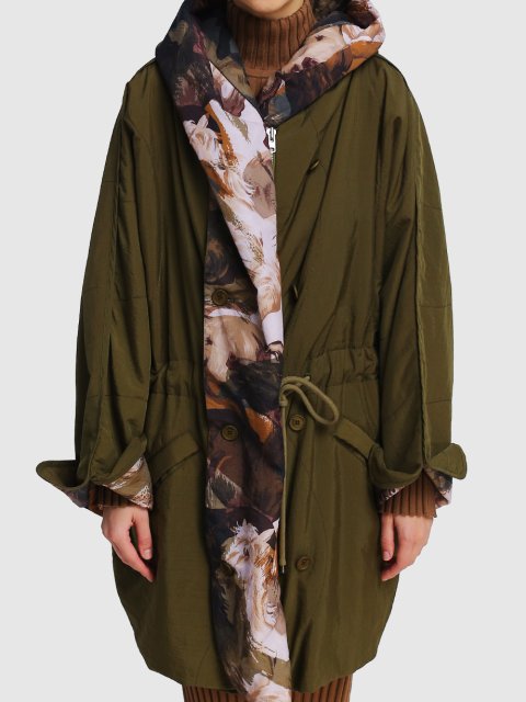 Зеленое пальто KENZO: фото 3 - Invogue