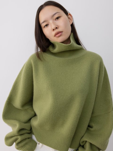 Зелений светр R2W з вовни та кашеміру: фото 4 - Invogue