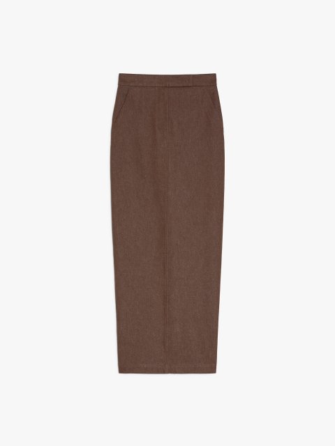 Коричневая юбка Max Mara хлопковая: фото - Invogue