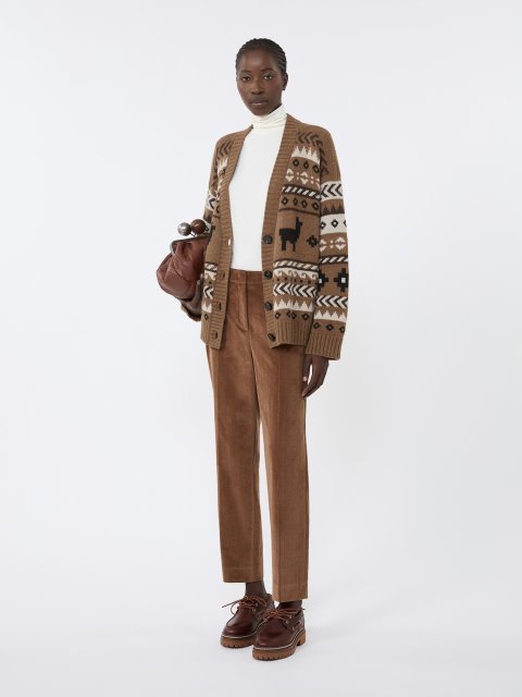 Коричневий кардиган WEEKEND MAX MARA з альпаки та вовни: фото 1 - Invogue