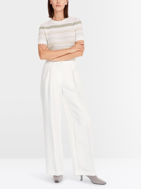 Білі брюки Marc Cain широкі: фото 1 - Invogue