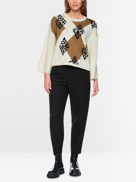 Чёрные брюки MARC CAIN из шерсти: фото 1 - Invogue