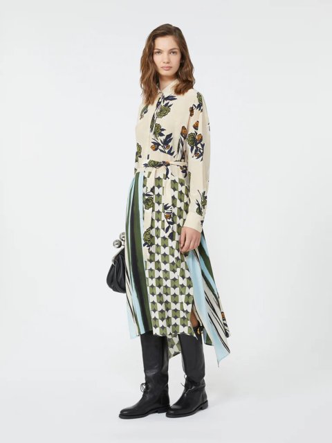 Різнокольорова сукня WEEKEND MAX MARA з шовку: фото 1 - Invogue