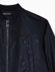 Темно-синій бомбер Emporio Armani з принтом логотипа: фото 3 - Invogue