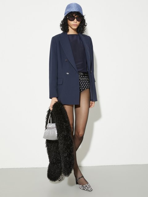 Голубой шарф MAX&CO из шелковой саржи: фото 1 - Invogue