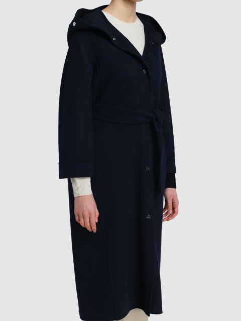 Темно-синее пальто MAX MARA: фото 3 - Invogue