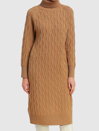 Бежевое платье MAX MARA: фото 3 - Invogue