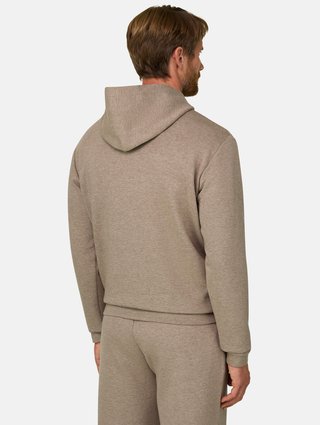 Темно-бежевое худи BOGGI Milano из хлопка и вискозы: фото 3 - Invogue