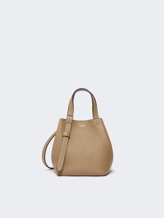 Светло-коричневая сумка MAX MARA из кожи: фото 4 - Invogue