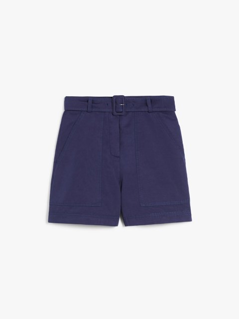 Темно-сині бермуди Weekend Max Mara з бавовни та льону: фото - Invogue