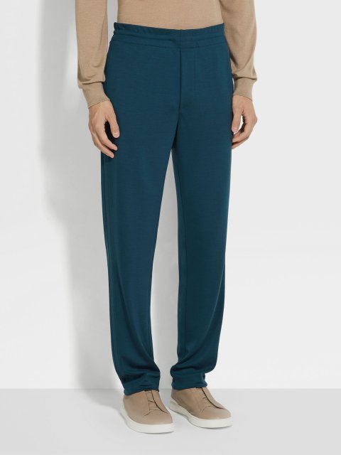 Темно-зеленые штаны ZEGNA из шерсти: фото 2 - Invogue