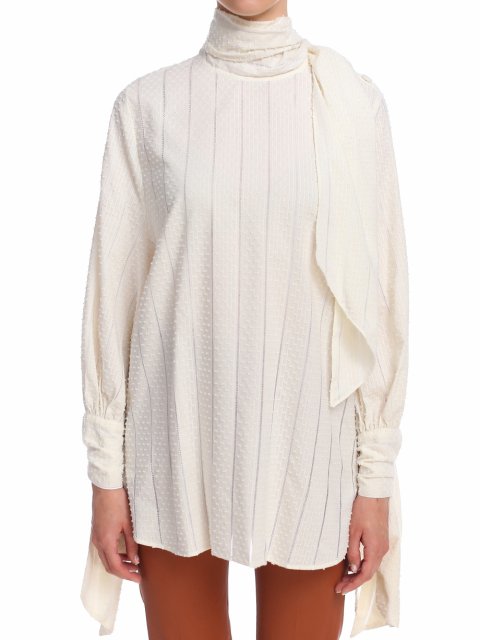 Кремовая блуза BY MALENE BIRGER: фото 3 - Invogue