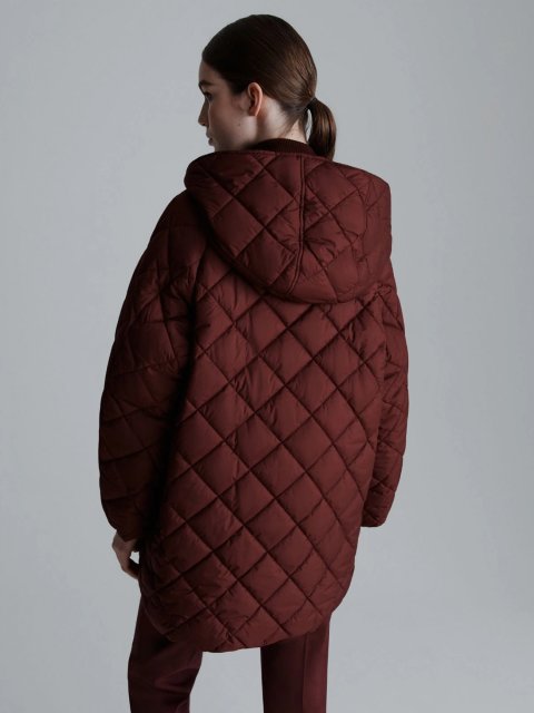 Бордовая куртка MARELLA стеганая: фото 3 - Invogue