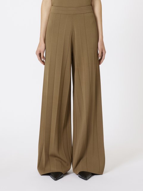 Світло-коричневі брюки MAX MARA з віскозної креп-пряжі: фото 2 - Invogue