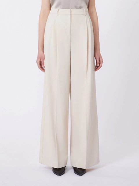 Молочні брюки WEEKEND MAX MARA з суміші вовни: фото 2 - Invogue