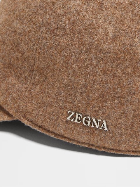 Коричнева кепка ZEGNA з кашеміру: фото 1 - Invogue