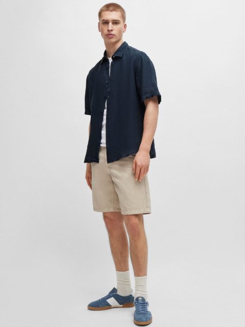 Тёмно-синяя рубашка BOSS: фото 5 - Invogue