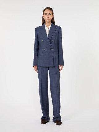 Темно-сині штани Max Mara з вовни: фото 1 - Invogue