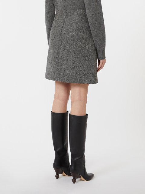 Темно-серая юбка WEEKEND MAX MARA из чистой шерсти: фото 3 - Invogue
