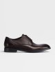 Темно-коричневі дербі  Zegna Siena Flex з полірованої вручну шкіри: фото - Invogue