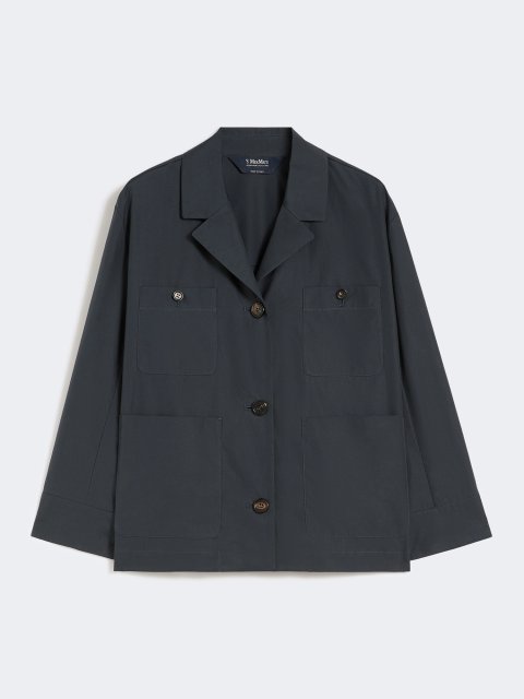 Темно-синя сорочка Max Mara у стилі сафарі з бавовни: фото - Invogue