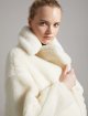 Біле пальто Teddy oversize Max Mara з бленду альпаки та шовку: фото 4 - Invogue