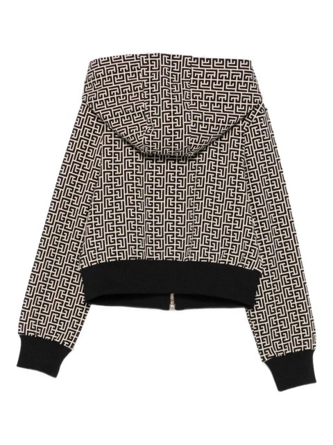 Кремово-чорна кофта BALMAIN KIDS з бавовни: фото 1 - Invogue