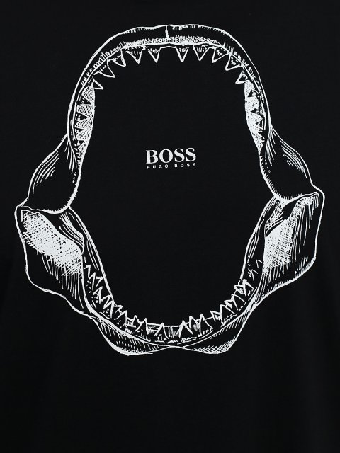 Чёрная футболка BOSS: фото 5 - Invogue